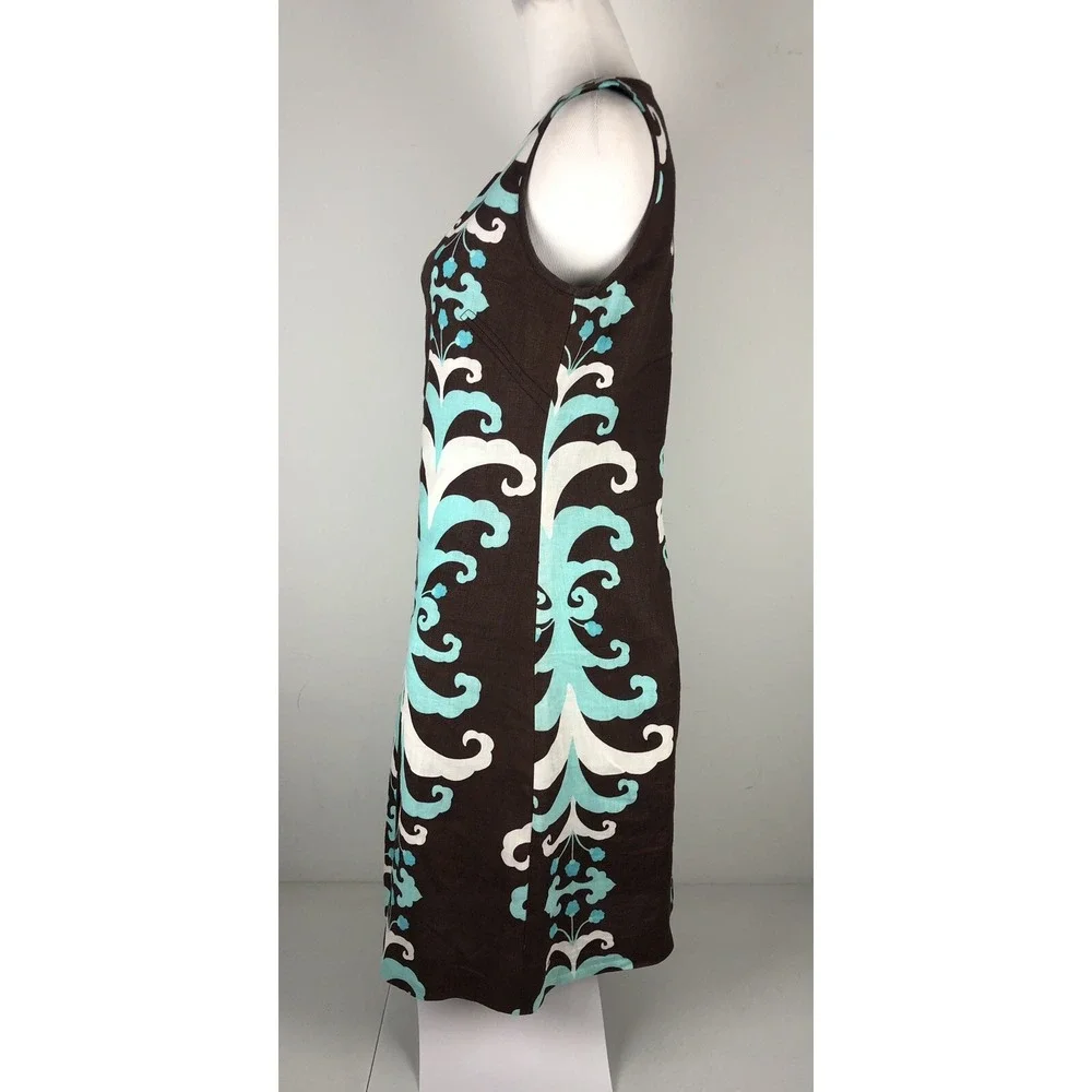 Tory Burch Womens 8 Dress 100% Linen Multicolor Tunic